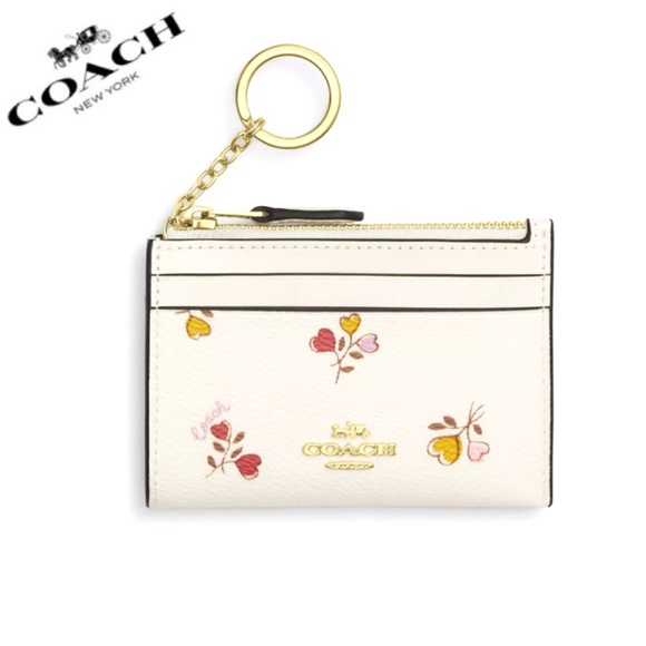 NWT COACH Mini Skinny Id Case With Heart Print - Picture 1 of 5